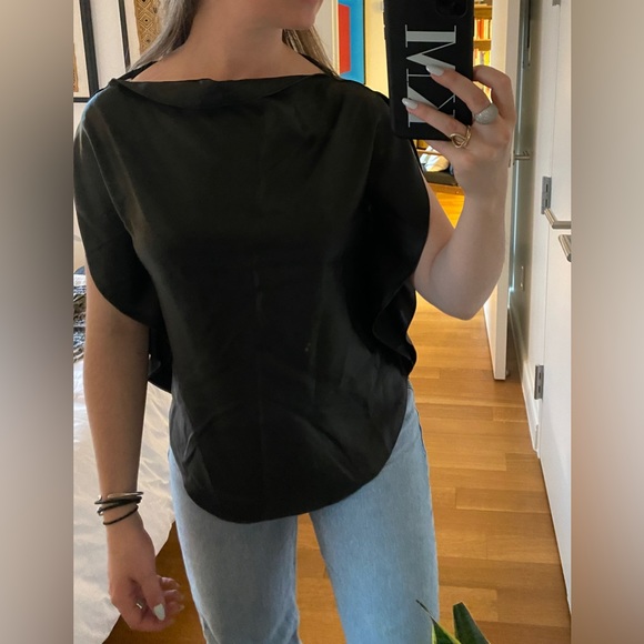 Black Blanc de Chine Formal Blouse - Picture 2 of 10